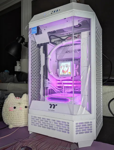 Thermaltake View 300 with Thermalright Grand Vision LCD AIO Liquid Cooler