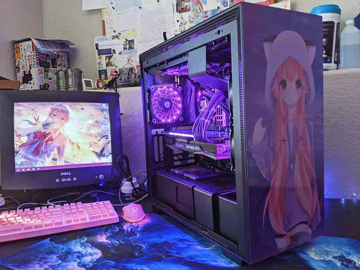 Yuno Gasai Gaming PC Wrap front