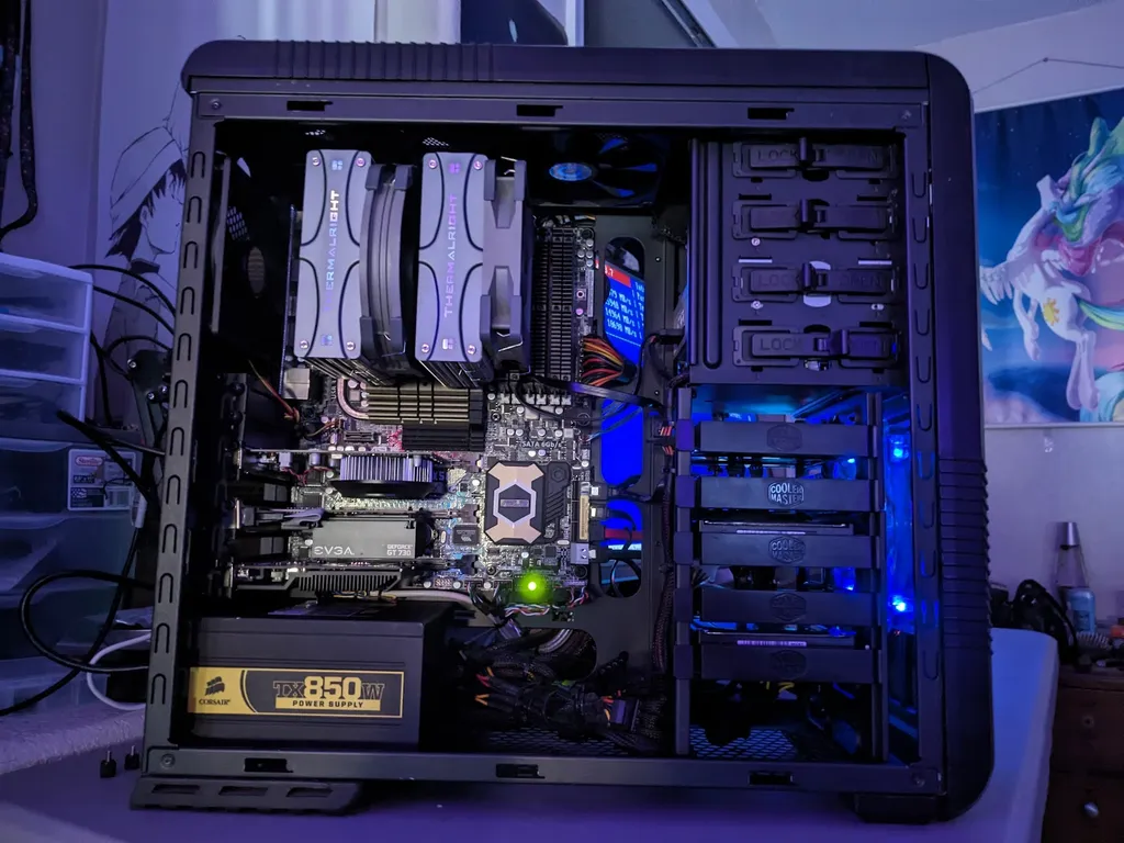 Side view of X58 i7-980X Refurbished Adobe Suite Workstation